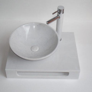 Eviva Grail 23 in. Marble Vessel Sink Bathroom Vanity Eviva